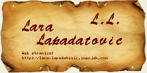 Lara Lapadatović vizit kartica